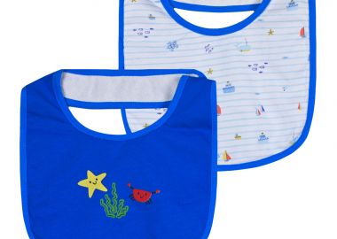 Βρεφική σαλιάρα 2 τεμάχια για αγόρι (one size) | ΡΟΥΑ - Energiers - 